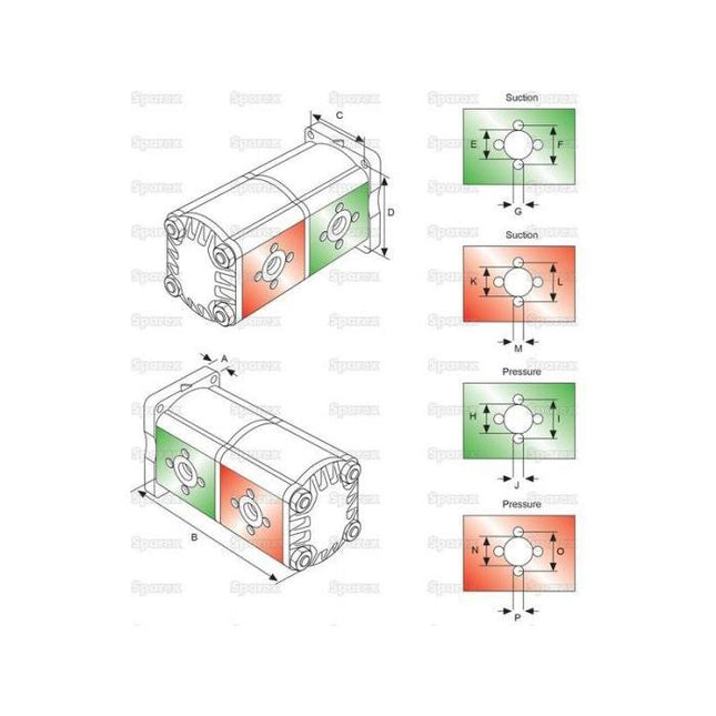 Tandem Pump - 3774613M91 - Massey Tractor Parts