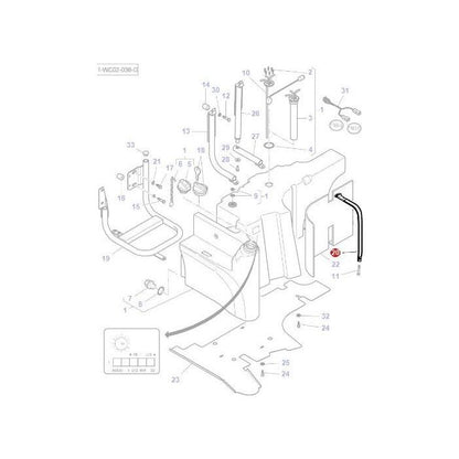 Tank Strap 600mm - 3789696M1 - Massey Tractor Parts