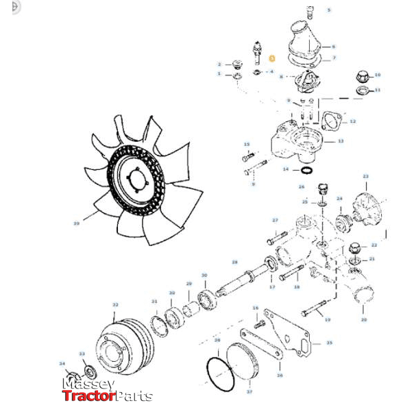 Massey Ferguson Temperature Sensor - V654271208 | OEM | Massey Ferguson parts | Engine Electrics and Instruments-Massey Ferguson-Farming Parts,Lighting & Electrical Accessories,Senders & Sensors,Switches & Sensors,Tractor Parts
