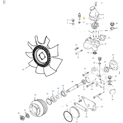 Temperature Sensor - V654271208 - Massey Tractor Parts