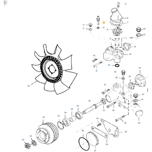 Temperature Sensor - V654271208 - Massey Tractor Parts