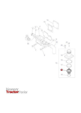 Massey Ferguson Thermostat - 4224624M1 | OEM | Massey Ferguson parts | Thermostat-Massey Ferguson-Cooling Parts,Engine & Filters,Farming Parts,Thermostats,Tractor Parts