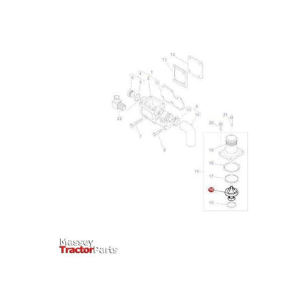 Massey Ferguson Thermostat - 4224624M1 | OEM | Massey Ferguson parts | Thermostat-Massey Ferguson-Cooling Parts,Engine & Filters,Farming Parts,Thermostats,Tractor Parts