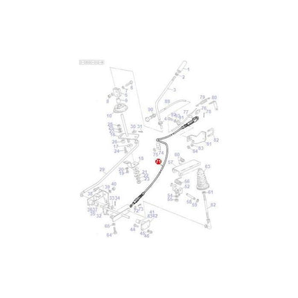 Massey Ferguson Throttle Cable - 1680085M93 | OEM | Massey Ferguson parts | Throttle-Massey Ferguson-Cabin & Body Panels,Cables,Farming Parts,Throttle,Tractor Parts