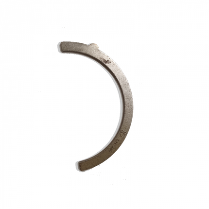 An AGCO Massey Ferguson thrust washer (part number 731735M1 / 0920940), designed as a semi-circular, metal aftermarket component for Pre-100 Series Massey Ferguson models, is displayed against a white background.