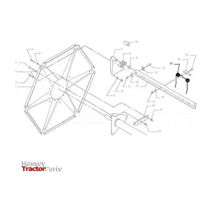 Massey Ferguson Tine - D28660027 | OEM | Massey Ferguson parts |-Massey Ferguson-Cultivation,Farming Parts,Harvesting & Cutting,Hay Rake,Loader,Machinery Parts,Pick Up,Tillage,Tines,Tractor Parts