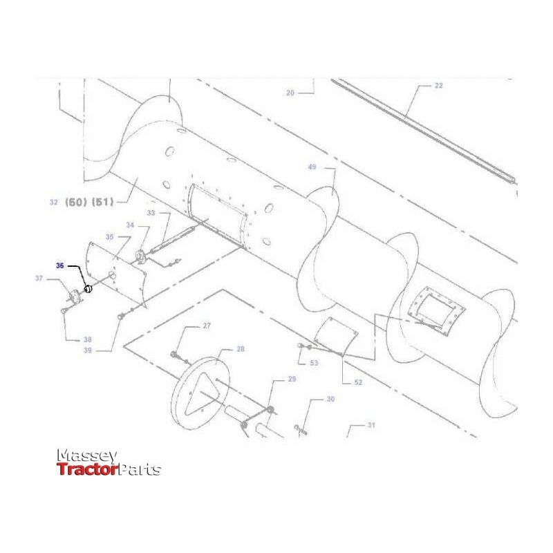 Massey Ferguson Toggle Table Auger Finger - D28260314 | OEM | Massey Ferguson parts | Auger-Massey Ferguson-Auger,Farming Parts,Machinery