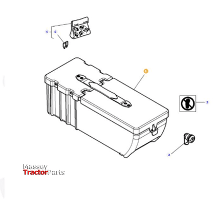 Massey Ferguson Tool Box - 4289100M92 | OEM | Massey Ferguson parts | Tool Boxes-Massey Ferguson-Cabin & Body Panels,Farming Parts,Tool Boxes,Tractor Body,Tractor Parts