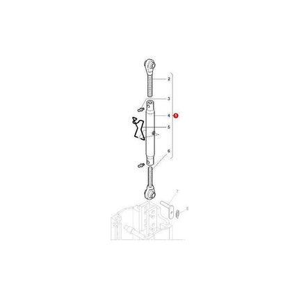 Massey Ferguson Toplink - 3615054M3 | OEM | Massey Ferguson parts | Linkage-Massey Ferguson-Complete Assemblies,Farming Parts,Linkage,Manual Top Links,PTO & Linkage,Tractor Parts