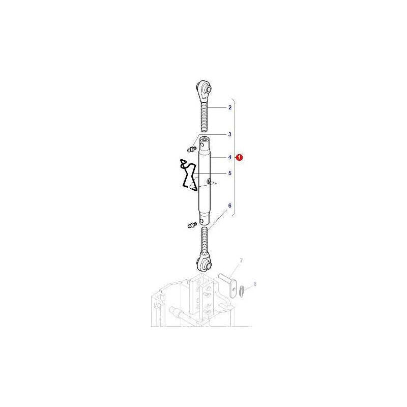 Massey Ferguson Toplink - 3615054M3 | OEM | Massey Ferguson parts | Linkage-Massey Ferguson-Complete Assemblies,Farming Parts,Linkage,Manual Top Links,PTO & Linkage,Tractor Parts