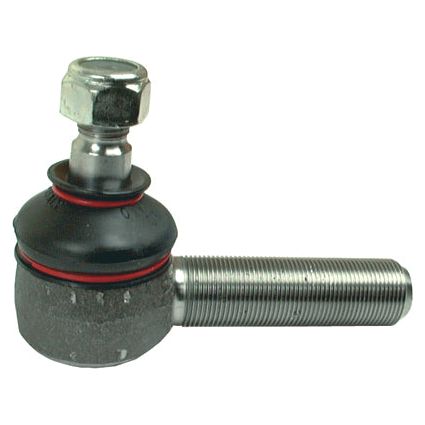 Close-up of a Sparex Track Rod, model S.41716, featuring a threaded metal shaft and rubber boot. This component has a length of 101mm and includes a male thread, designed for use in automotive steering systems. Tariff Code 8708949900.