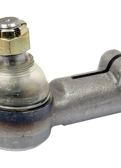 The Sparex Track Rod (S.41719), measuring 105mm in length, includes a metal ball joint with a threaded bolt and nut on top, featuring a Female Thread of M28 x 1.5 RH, along with a cylindrical housing below, making it ideal for use in automotive steering and suspension systems.