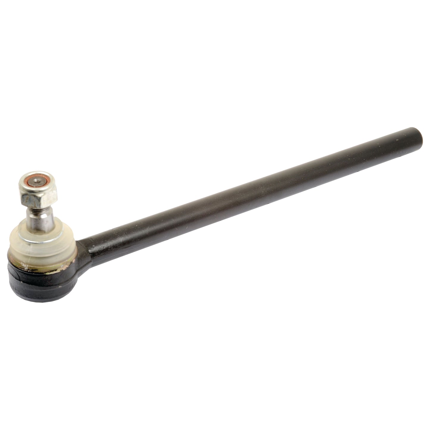 The Sparex Track Rod (S.43750) is a metal steering tie rod end, featuring a 380mm long rod and an M16 x 1.5 female threaded bolt on one end, ideal for use with Sparex parts.