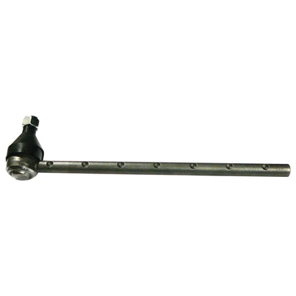The Sparex Track Rod (S.40169) is a metal tie rod end, measuring 399mm in length, featuring a threaded bolt on one end and multiple holes along its span, designed for use in automotive steering mechanisms. Its precise thread length contributes to enhancing overall performance.