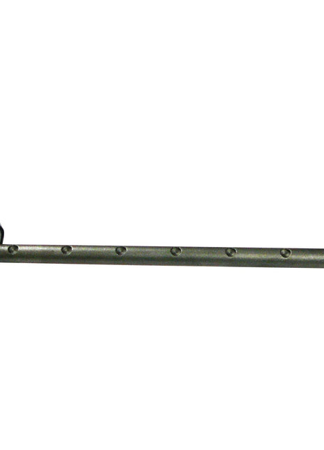 The Sparex Track Rod (S.40169) is a metal tie rod end, measuring 399mm in length, featuring a threaded bolt on one end and multiple holes along its span, designed for use in automotive steering mechanisms. Its precise thread length contributes to enhancing overall performance.