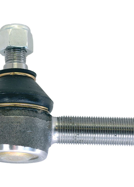 Close-up view of a Track Rod, 89mm in length, product code S.41962 from Sparex, featuring a BSP 3/8" x 19tpi male thread, accompanied by a nut and rubber dust cover, typically used in automotive suspension systems.