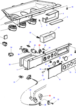 Tractor Cab - Heater Lever - 3902211M1 - Massey Tractor Parts