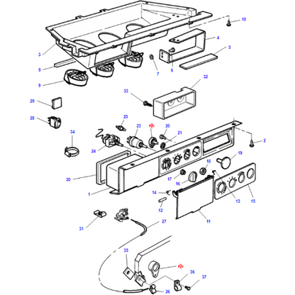 Tractor Cab - Heater Lever - 3902211M1 - Massey Tractor Parts