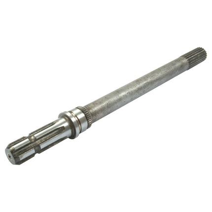 The Sparex Main Shaft (Sparex Part No. S.43451) is a steel mechanical shaft with grooved ends on both sides, ideal for use in Massey Ferguson machinery.