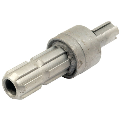 A Sparex Transmission PTO Output Shaft (Sparex Part No. S.64640) with a cylindrical body and multiple grooves, likely used as part of a Zetor machine assembly.