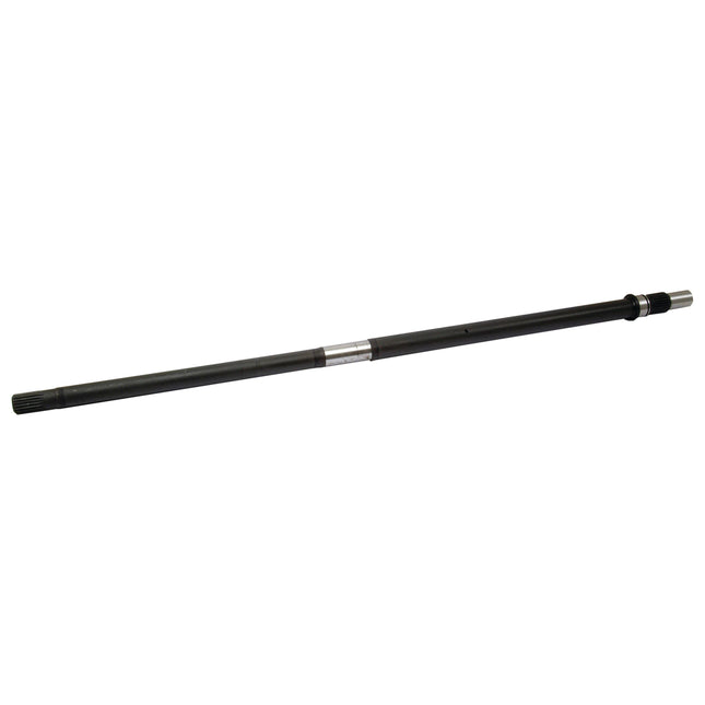 The Transmission PTO Output Shaft by Sparex, product number S.65880, is designed with splined ends, a cylindrical section in the middle, and a threaded section towards one end.