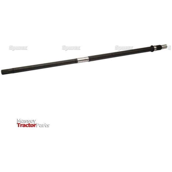 A long, cylindrical tractor part with ridges at one end and the text "Sparex" in the bottom left corner, resembling a Transmission PTO Output Shaft | Sparex Part No.S.65880.