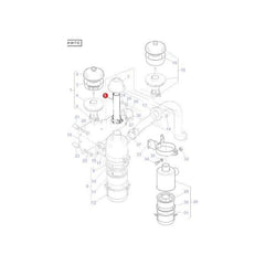 Exploded diagram of a Massey Ferguson 200 Series mechanical assembly with numbered tractor parts, showing components including the AGCO Massey Ferguson Tube (Part Number: 3821793M91), gears, shafts, and connectors.