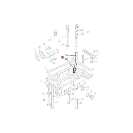 Tube Dipstick - 3641805M1 - Massey Tractor Parts