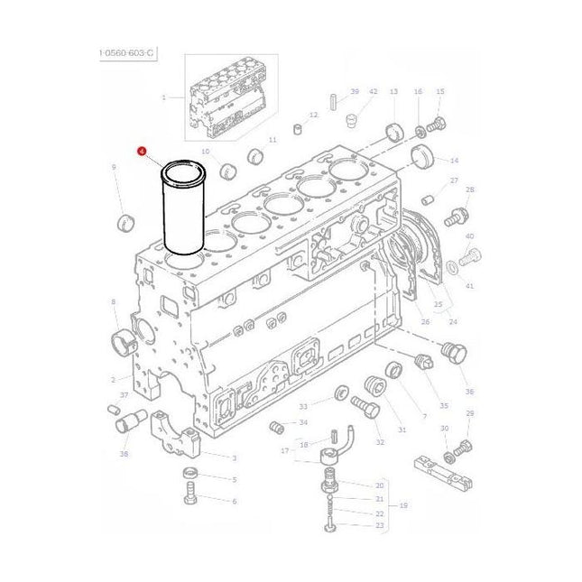 Un-Finished Liner - 748215M1 - Massey Tractor Parts