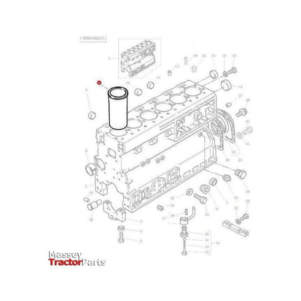 Massey Ferguson Un-Finished Liner - 748215M1 | OEM | Massey Ferguson parts | Engine Parts-Massey Ferguson-Block Components,Engine & Filters,Engine Parts,Farming Parts,Liners,Pistons,Rings,Tractor Parts