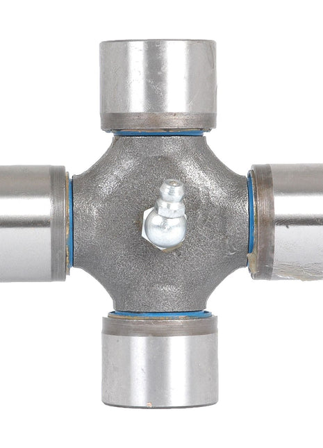 A Sparex Weasler Universal Joint - 30.2 x 92mm (Standard Duty) with four cylindrical connectors is shown against a white background, identified by Sparex Part No. S.72449.