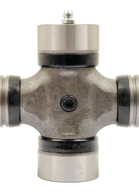 Close-up of a Sparex Weasler Universal Joint - 33.3 x 110.7 & 39.9 x 94.5mm (Standard Duty) with four cylindrical bearing caps extending from the center cross-shaped body, typically found in the Standard Italian Series, Sparex Part No.S.26358.