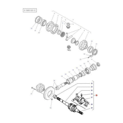 Massey Ferguson Universal Joint - 3429990M91 | OEM | Massey Ferguson parts | Axles & Power Transmission-Massey Ferguson-4WD Parts,Axles & Power Train,Drive Shafts & Gears,Farming Parts,Front Axle & Steering,Tractor Parts,Universal Joints