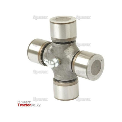 The Sparex Universal Joint - 35 x 106.5mm (Standard Duty) (Sparex Part No. S.2496) for a tractor features four cylindrical bearings at each end of its cross-shaped structure.