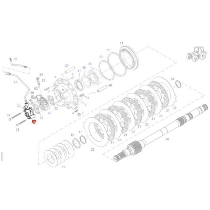 Valve Cardan Brake - G716150070042 - Massey Tractor Parts