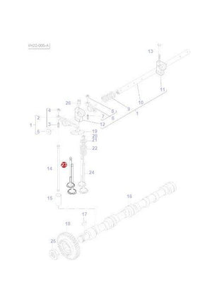 Valve Exhaust - V837069002 - Massey Tractor Parts
