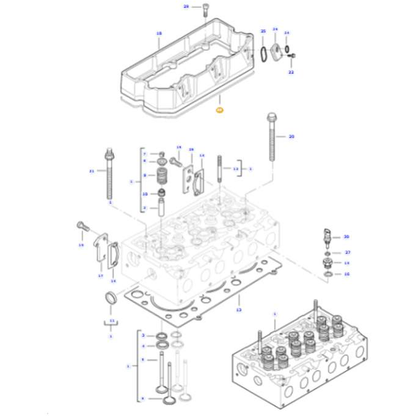 Massey Ferguson Valve Rocker Cover Gasket - V837067881 | OEM | Massey Ferguson parts | Rocker Cover Gaskets-Massey Ferguson-Engine & Filters,Engine Parts,Farming Parts,Gaskets,Rocker Cover Gaskets,Tractor Parts