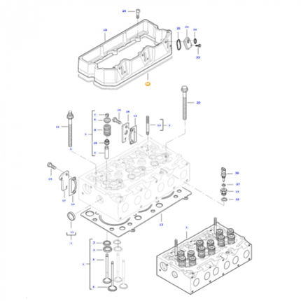 Valve Rocker Cover Gasket - V837067881 - Massey Tractor Parts