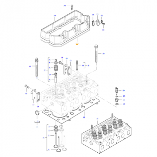 Valve Rocker Cover Gasket - V837067881 - Massey Tractor Parts