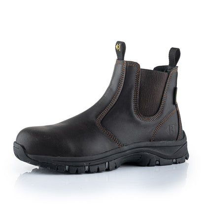 Buckbootz WIZD2BLK Black Dealer Safety Boots Wide Fit SB PS SR