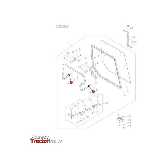 Massey Ferguson Washer - 3902145M1 - 4297953M1 | OEM | Massey Ferguson parts | Cab Trim-Massey Ferguson-