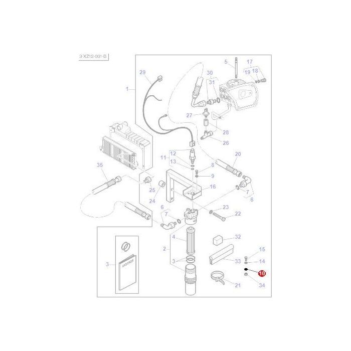 Washer Fitting Cap - 3301745M1 - 390652X1 - Massey Tractor Parts