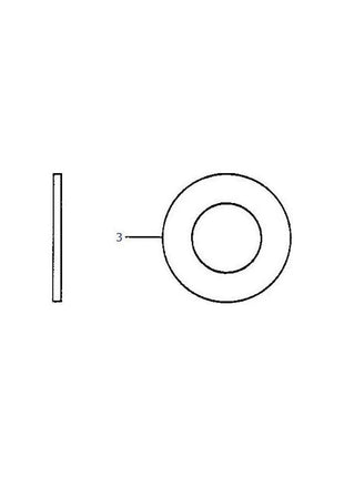 Washer Flat M6 - LA355510615 - Massey Tractor Parts