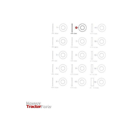 Washer Flat M8 - D20400506 - 391039X1 | OEM |  parts | Washers-Massey Ferguson-Farming Parts,Hardware,Washers,Workshop,Workshop Equipment