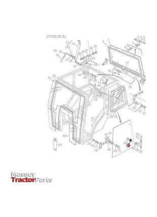Massey Ferguson Washer Rubber - 3477713M1 | OEM | Massey Ferguson parts | Cab Trim-Massey Ferguson-Cab Glass & Glazing Tools,Cabin & Body Panels,Farming Parts,Tractor Parts