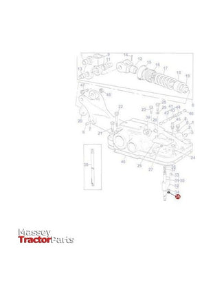 Massey Ferguson Washer Stand Pipe - 361160X1 | OEM | Massey Ferguson parts | Hydraulics-Massey Ferguson-Farming Parts,Hydraulic Lift Components,Hydraulics,Tractor Hydraulic,Tractor Parts