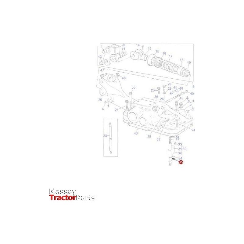 Massey Ferguson Washer Stand Pipe - 361160X1 | OEM | Massey Ferguson parts | Hydraulics-Massey Ferguson-Farming Parts,Hydraulic Lift Components,Hydraulics,Tractor Hydraulic,Tractor Parts