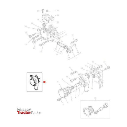 Massey Ferguson Water Pump - 4223109M91 | OEM | Massey Ferguson parts | Water Pump Assemblies-Massey Ferguson-Cooling Parts,Engine & Filters,Farming Parts,Tractor Parts,Water Pump Assemblies,Water Pumps & Repair Kits