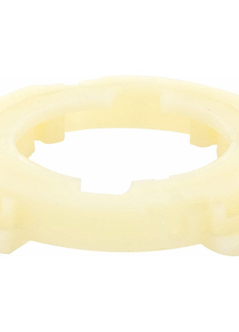 The PTO BEARING-EASYLOCK 68MM - Weasler (Sparex Part No.S.59655) by Sparex is a translucent, circular plastic ring with notches on both the inner and outer edges, ideal for securely fitting a PTO bearing.