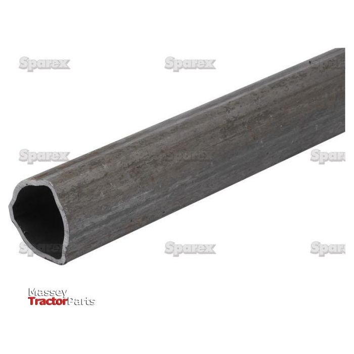 Hexagonal steel pipe featuring a visible brand logo in the bottom left corner reading "Massey Tractor Parts" with a "Sparex" watermark throughout the image. The PTO Tube - Triangle Profile, 36 x 36 x 3.4mm and 3M in length (12505) - S.4812, adds geometric precision to the robust design.